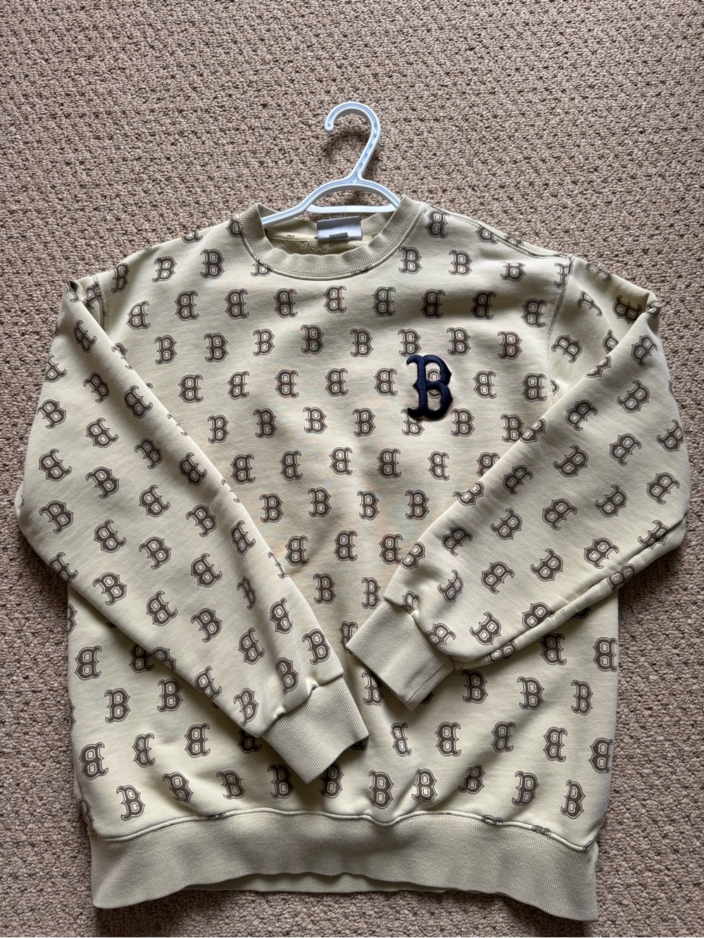 MLB Boston Red Sox Monogram Crewneck Sweatshirt – Beige